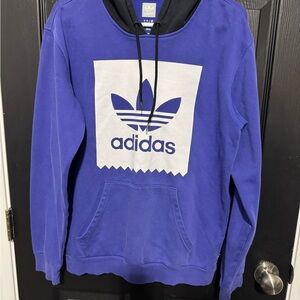 Adidas Blue Pullover Hoodie Sweatshirt‎